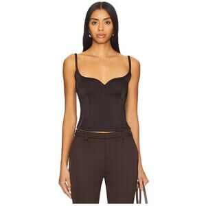 Paris Georgia Heart Top in Chocolate XS